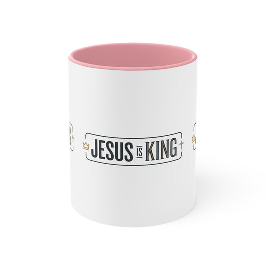 Jesus Is King Accent Mug