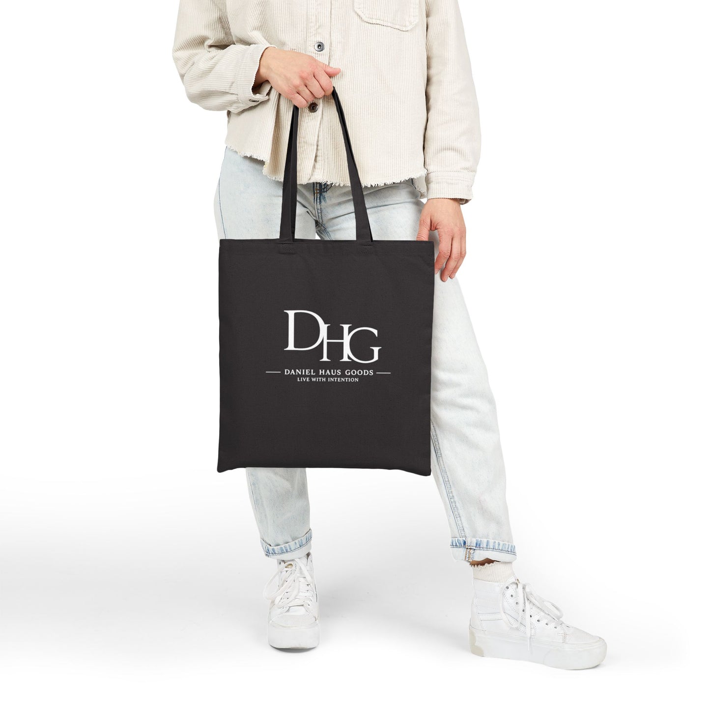 Canvas Tote Bag — Minimalist 'DHG Daniel Haus Goods' Logo Shopper