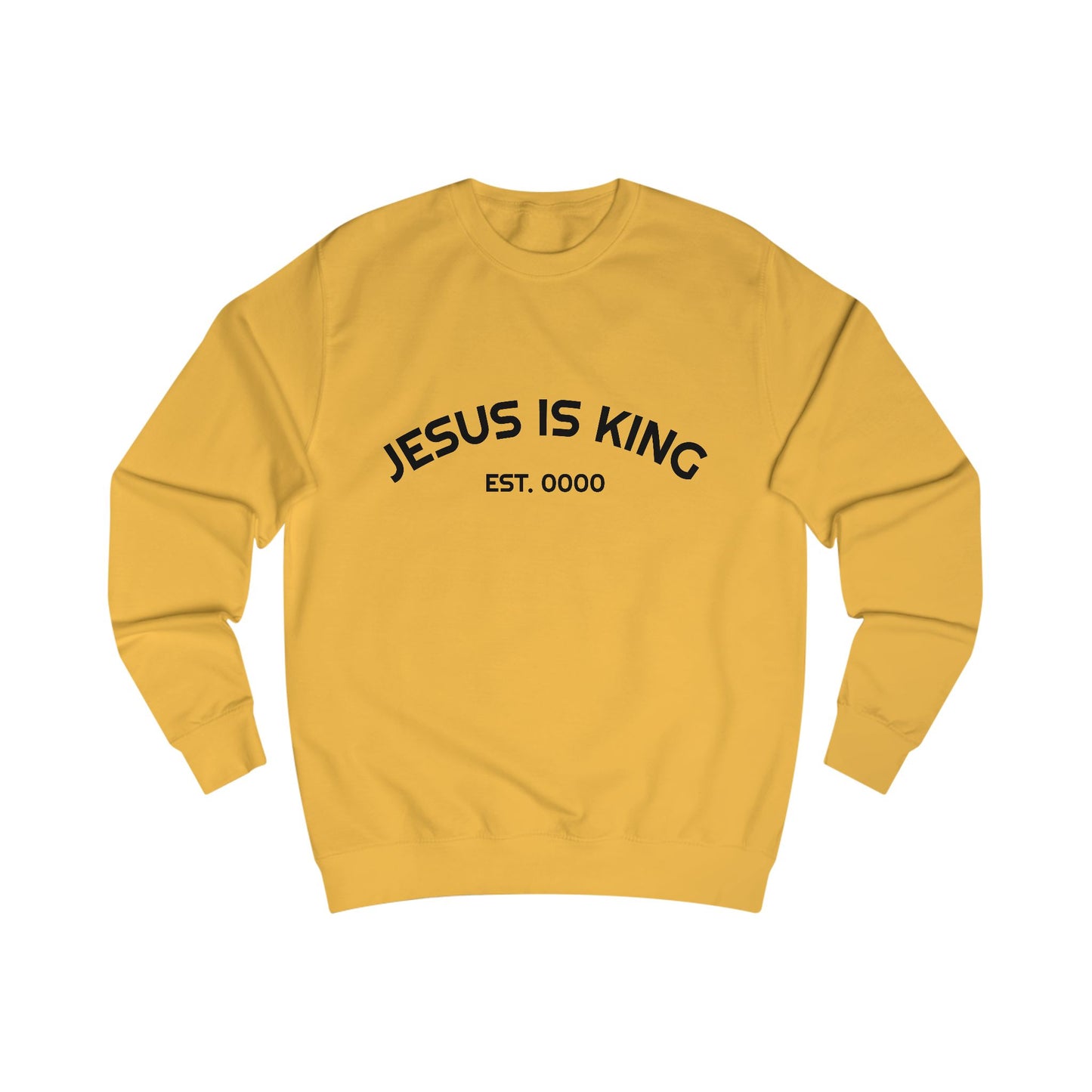 Jesus Is King Sweatshirt — Minimal Christian Faith Pullover (Born to Reign)