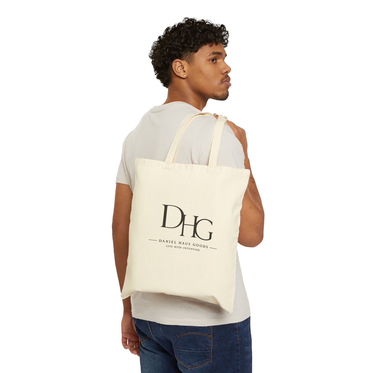 Canvas Tote Bag — Minimalist 'DHG Daniel Haus Goods' Logo Shopper