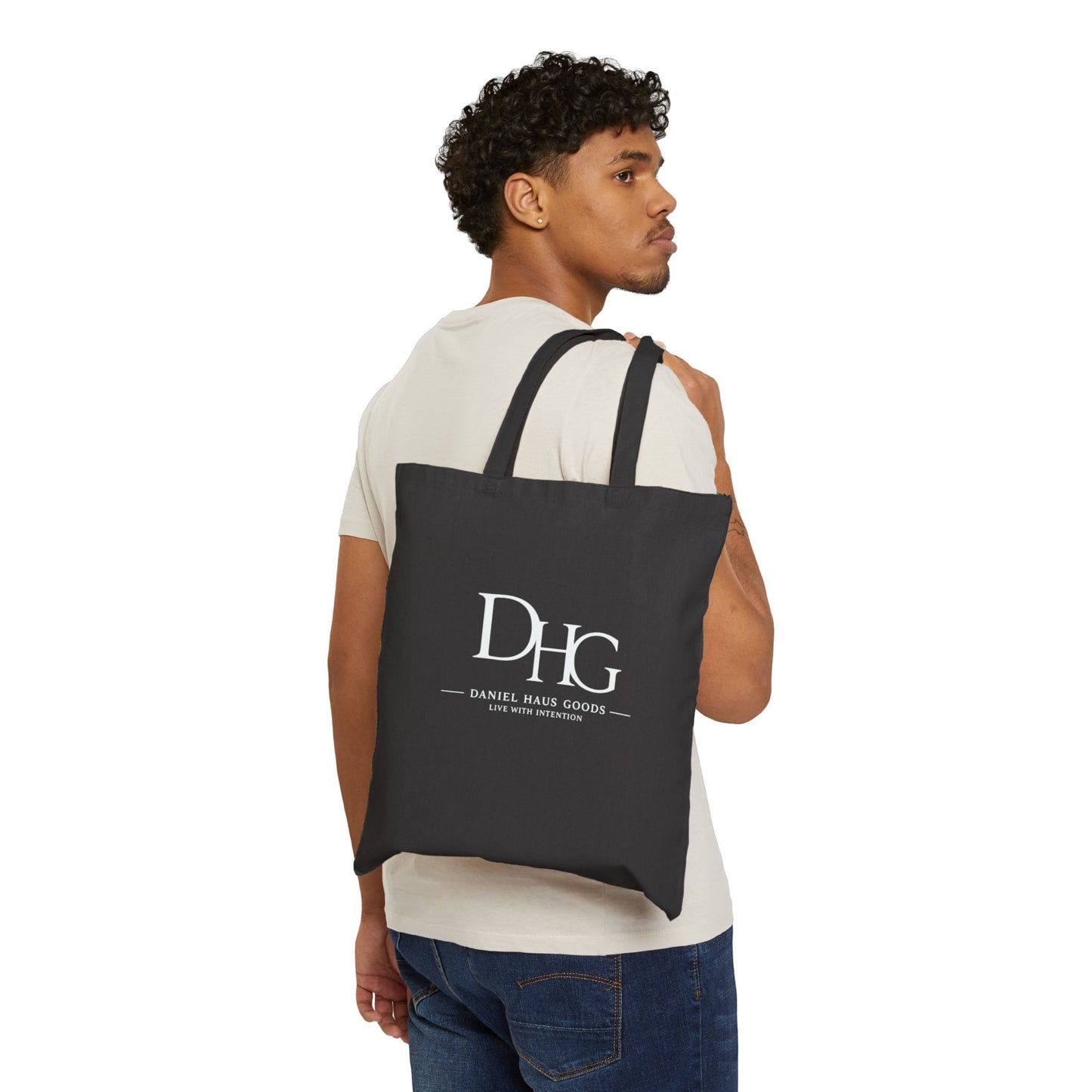 Canvas Tote Bag — Minimalist 'DHG Daniel Haus Goods' Logo Shopper