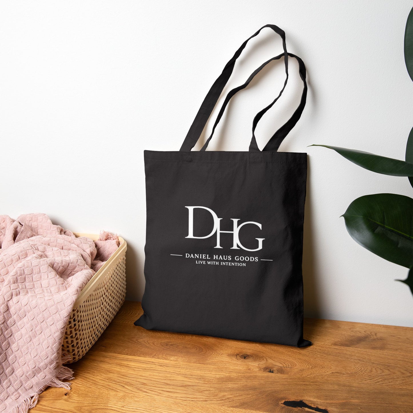 Canvas Tote Bag — Minimalist 'DHG Daniel Haus Goods' Logo Shopper