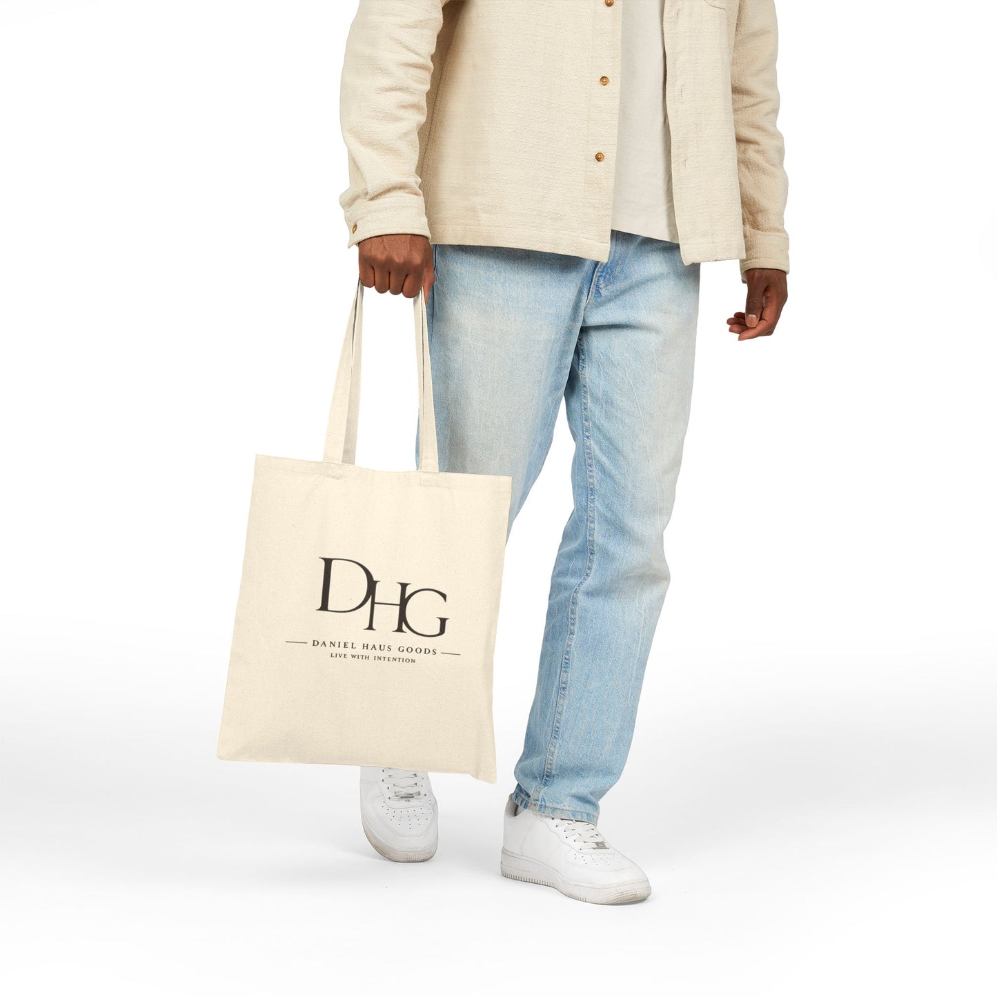 Canvas Tote Bag — Minimalist 'DHG Daniel Haus Goods' Logo Shopper