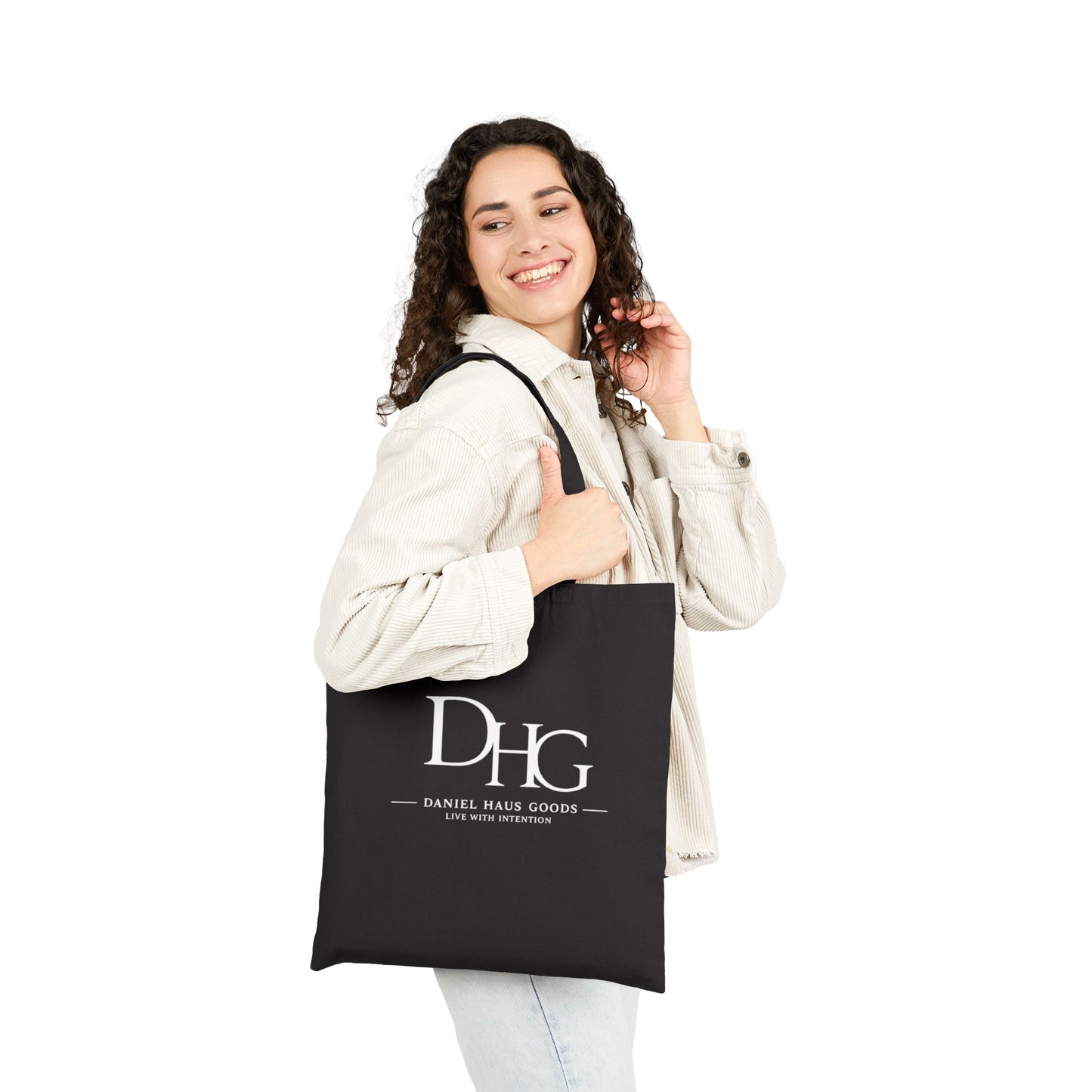 Canvas Tote Bag — Minimalist 'DHG Daniel Haus Goods' Logo Shopper
