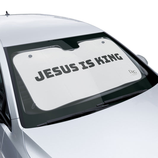 Jesus Is King Car Sun Shade