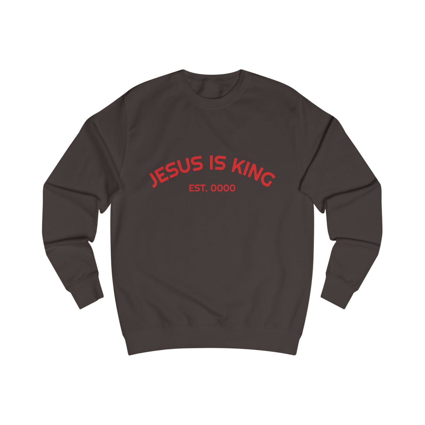 Jesus Is King Sweatshirt — Minimal Christian Faith Pullover (Born to Reign)