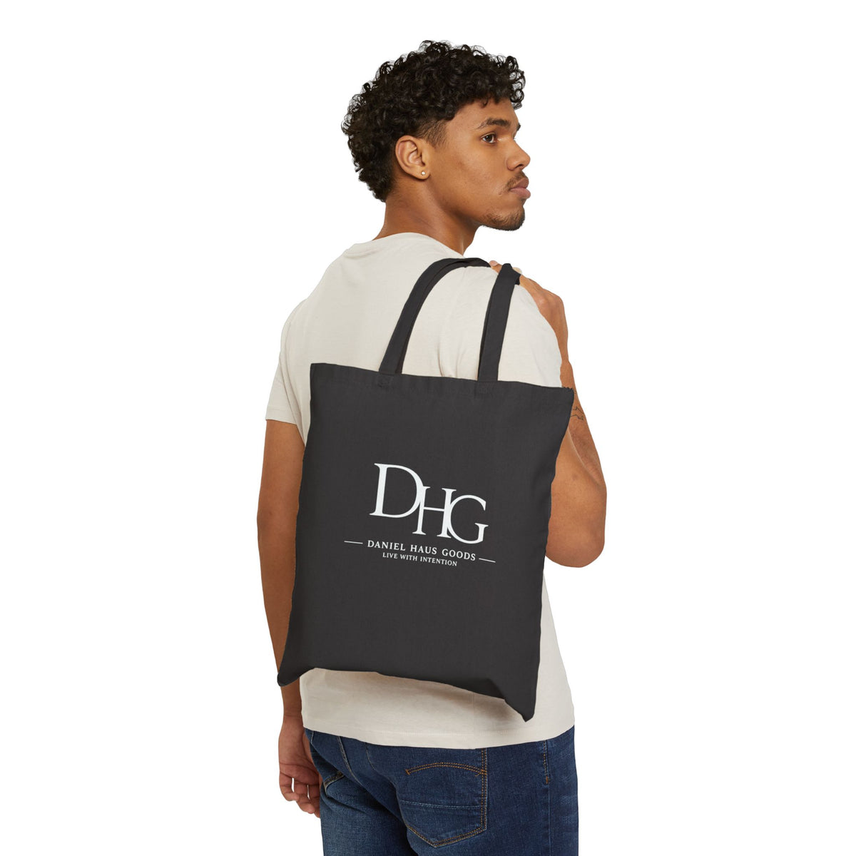 Canvas Tote Bag — Minimalist 'DHG Daniel Haus Goods' Logo Shopper
