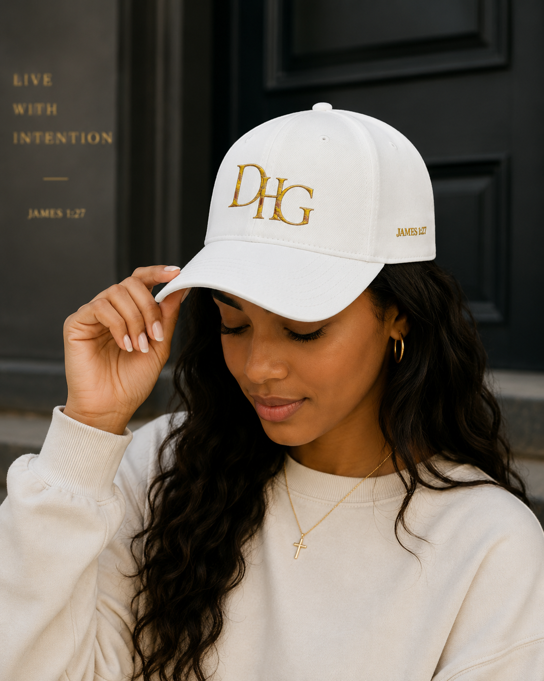 Gold DHG Embroidered Low Profile Baseball Cap