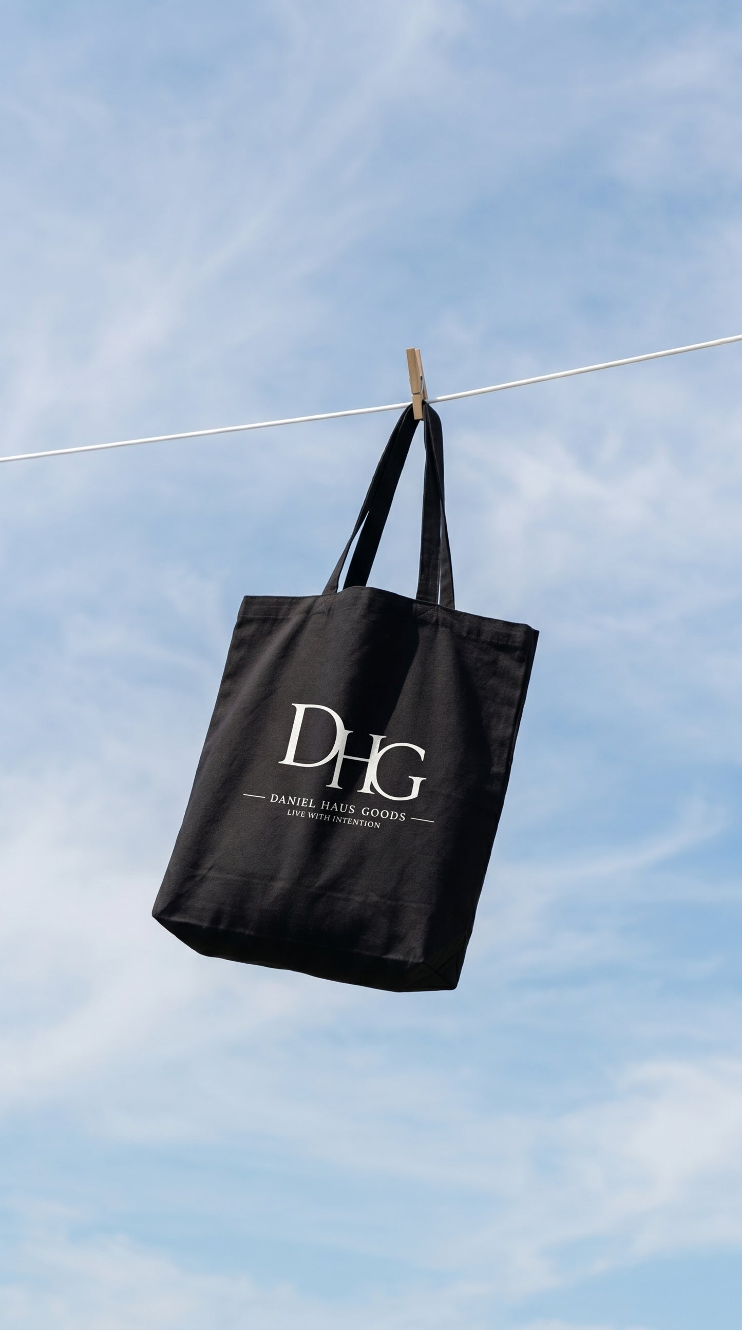 Canvas Tote Bag — Minimalist 'DHG Daniel Haus Goods' Logo Shopper
